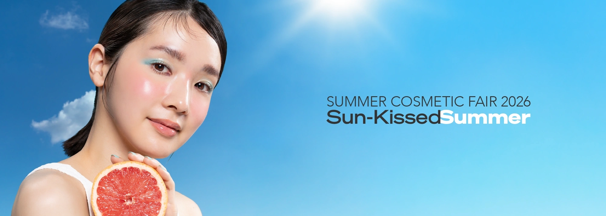 Web banner for summer cosmetics